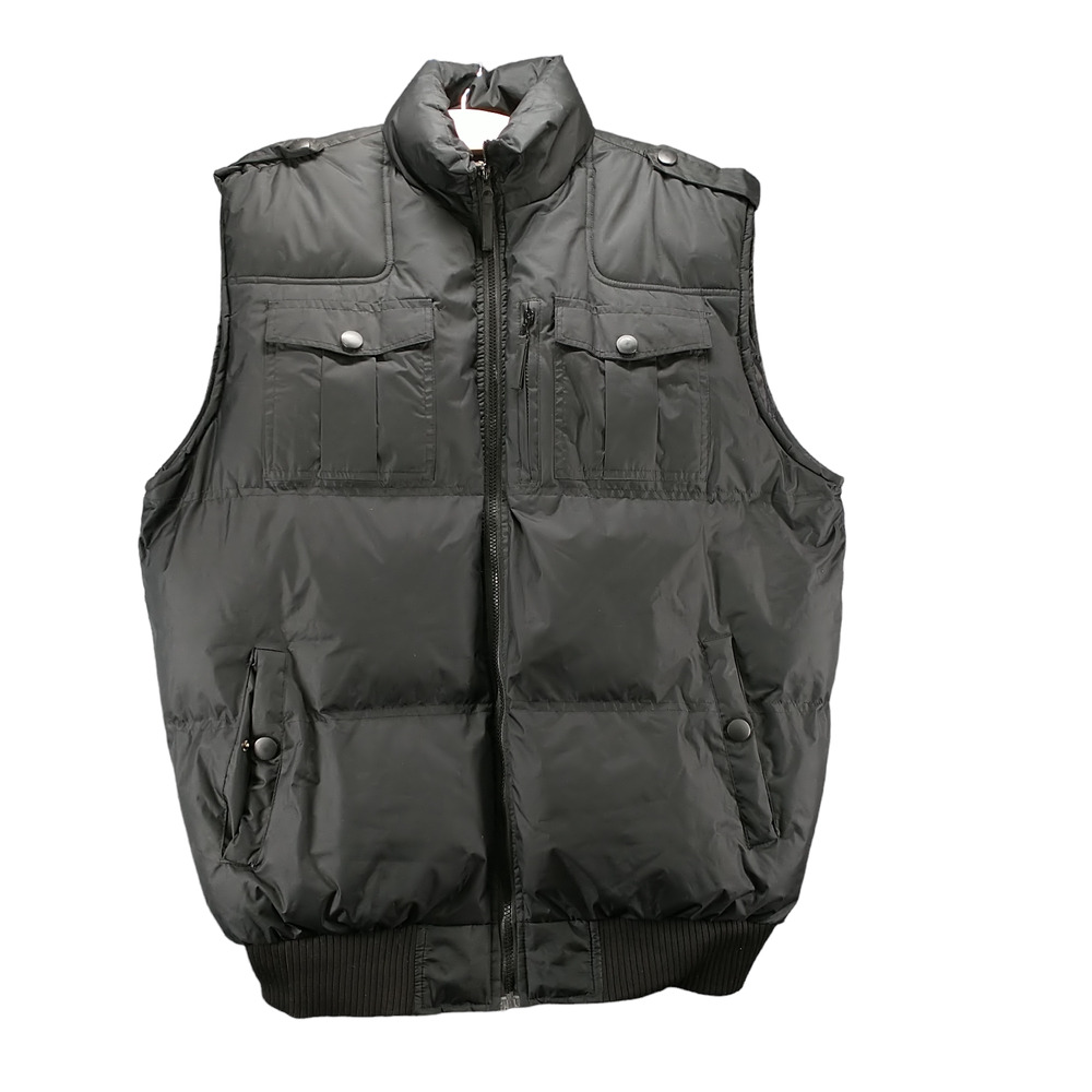 Original Outerwear Men's Full Zip Puffer Utility Vest Black XXL Water Resistant